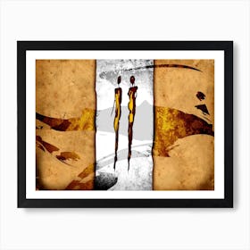 Tribal African Art Illustration In Painting Style 208 Art Print