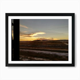 Sunset From A Train Art Print