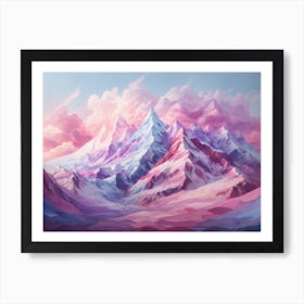 Abstract Mountain Landscape Print Art Print