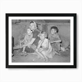White Migrant Mother With Children, Weslaco, Texas, See General Caption 32108 D By Russell Lee Art Print