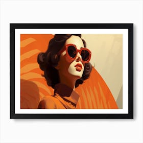 Woman In Sunglasses 11 Art Print