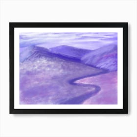 Landscape With A Road In The Purple Mountains Art Print