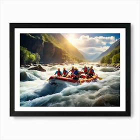 White Water Rafting Art Print