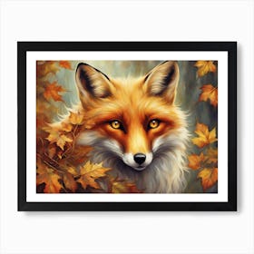 Autumn Mystical Fox 7 Art Print