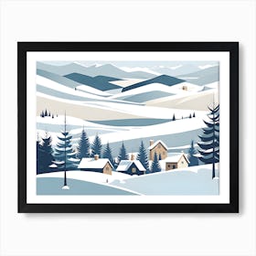 Christmas snow 2 vector art Art Print