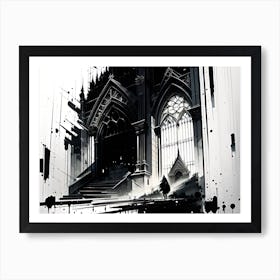 Church In Black And White 4 Art Print