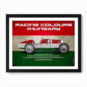 Racing Colours of Hungary Art Print