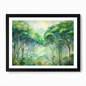 1 A Lush Canopy Of Rainforest Trees (1) Art Print