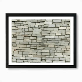 Distressed Brick Tile 16 Art Print