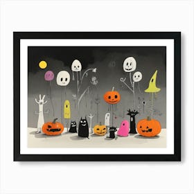 Halloween Ghosts 1 Art Print