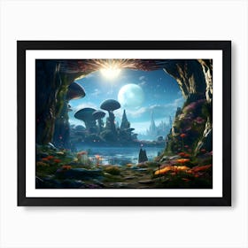 Mushroom Forest 1 Art Print