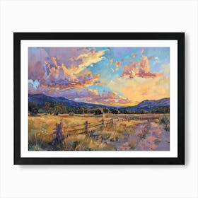 Western Sunset Landscapes Colorado 3 Art Print