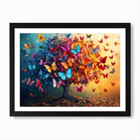 Fantastic Butterfly Tree Art Print