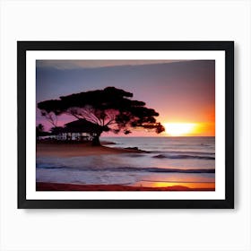 Sunset On The Beach 632 Art Print