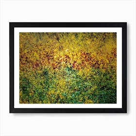 Abstract Painting, Oil On Canvas, Yellow Color Art Print