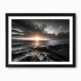 Sunset Over The Ocean 253 Art Print