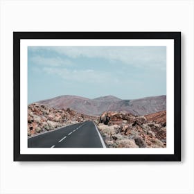 Road In The Desert, Teide National Park, Canary Islands Art Print