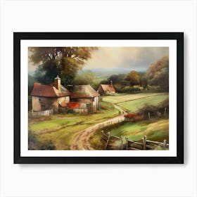 Printable Wall Art, Vintage Landscape, Farmhouse Wall Decorations, Vintage Landscape Oil Painting..19 Art Print