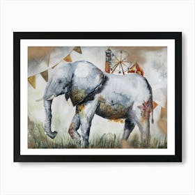 Elephant Walk Art Print