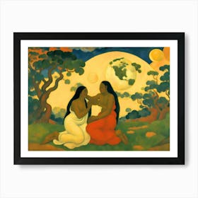 Paul Gauguin Art Prints Moon And The Women Art Print