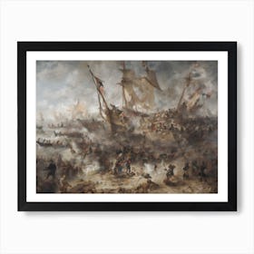 Battle Of The Hellespont Art Print