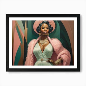 'A Woman In Pink' Art Print
