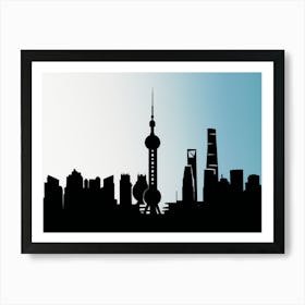 Shanghai Skyline Art Print