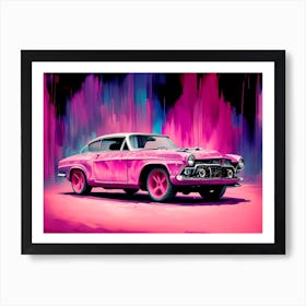 Pink Car 4 Art Print