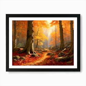 Default Autumn In Fontainebleau Forest 1857in This Painting Ma 0 Art Print