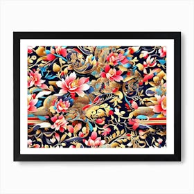 Chinese Floral Pattern Art Print