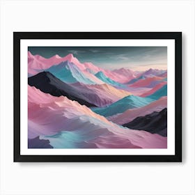 Abstract Mountain Landscape 1 Art Print