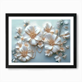 White Flowers 17 Art Print