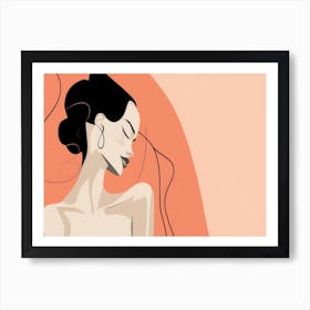 Woman In Bed Art Print