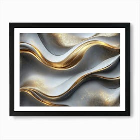 3d Wave Texture Pattern 1 Art Print