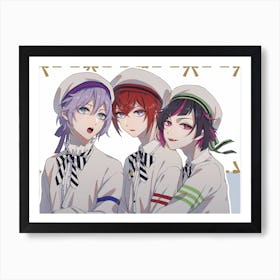 Three Anime Girls Art Print