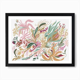 Tropical flowers Art Print