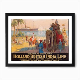 India, Vintage Travel Poster Art Print