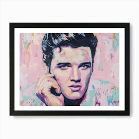 Elvis Presley Popart, Rock ’n’ Roll pastel acrylmalerei Art Print