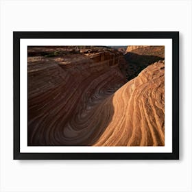 Erosion Channels Carve Sinuous Paths Through The Rugged Sandstone Canyon Rivers Of Time And Weather Art Print