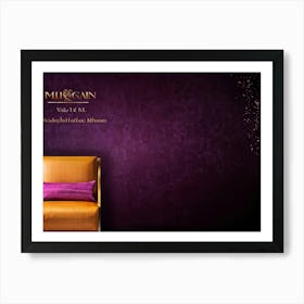 Autumn Themed Business Wallpaper Showcasing A Gradient Of Pink To Purple With A Splash Of Colorful 2 1 Art Print