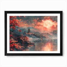 Asian Landscape Painting 17 Art Print