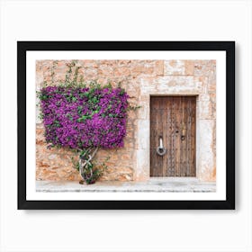 Bougainvillea Door With Purple Flowers Art Print