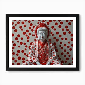 Red Buddha Art Print