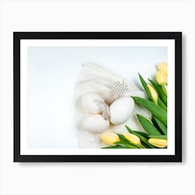 Easter Eggs And Tulips 8 Art Print