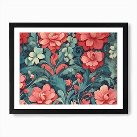 Floral Wallpaper 1 Art Print