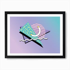 Memphis Pattern Retro Dreamwave 80s Nostalgia Synthwave Artwork 1 Art Print