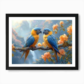 Beautiful Bird on a branch 19 Art Print