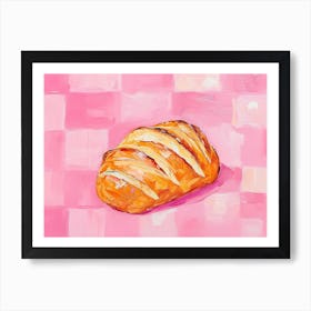 Bread Pink Checkerboard 2 Art Print