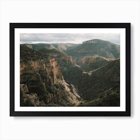 Dark Desert River Canyon Art Print