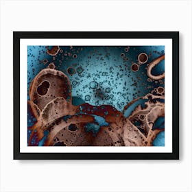 Watercolor Abstraction Blue Sea 5 Art Print